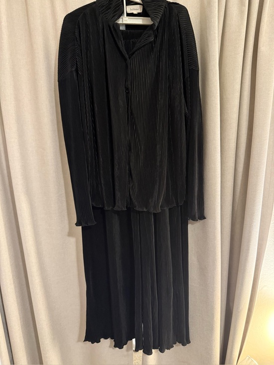 bohme Other - Bohme Ribbed Black Satin Lounge Set M/L